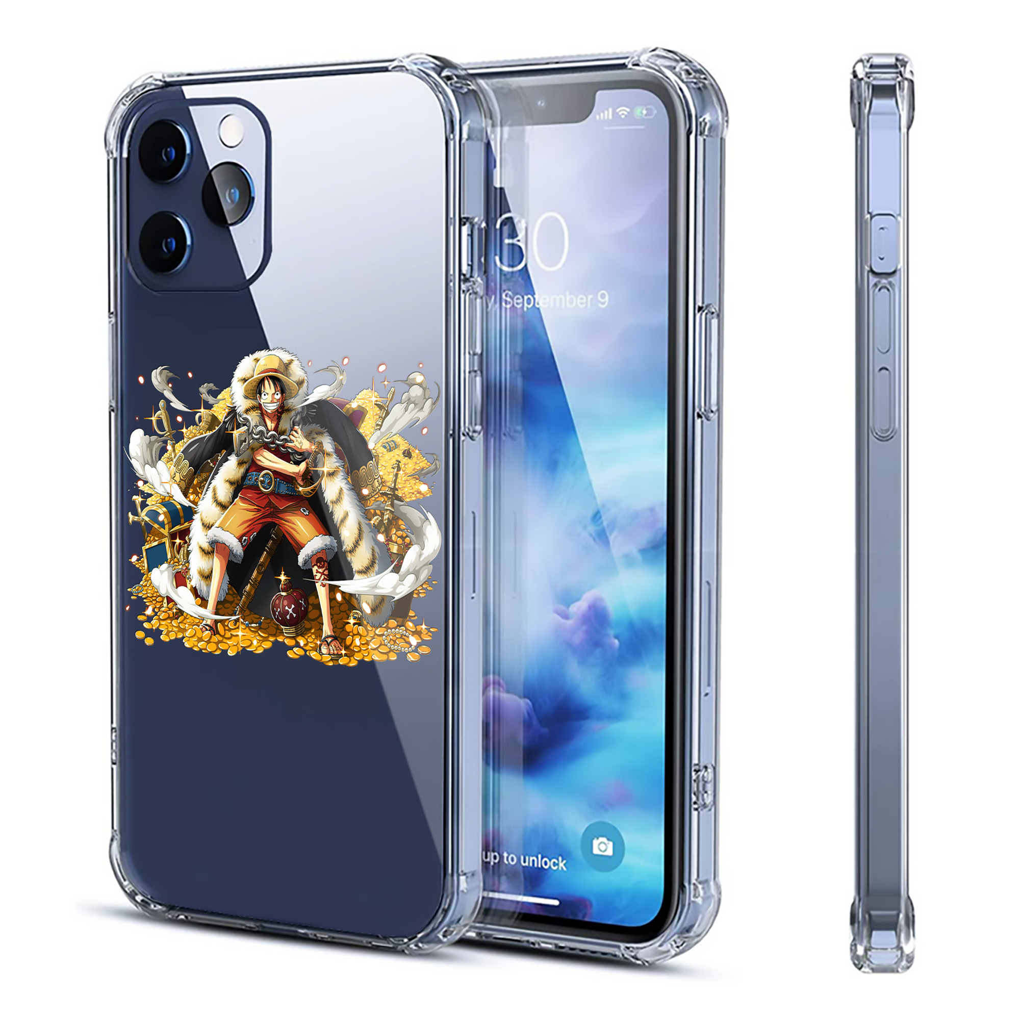（画像用） ワンピース モンキー・D・ルフィ ONE PIECE Monkey D. Luffy 【iPhone 12シリーズ対応】透明スマホケース（クリアソフトケース）
